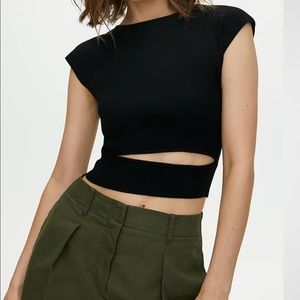 Aritzia Wilfred Cut-Out Knit Top